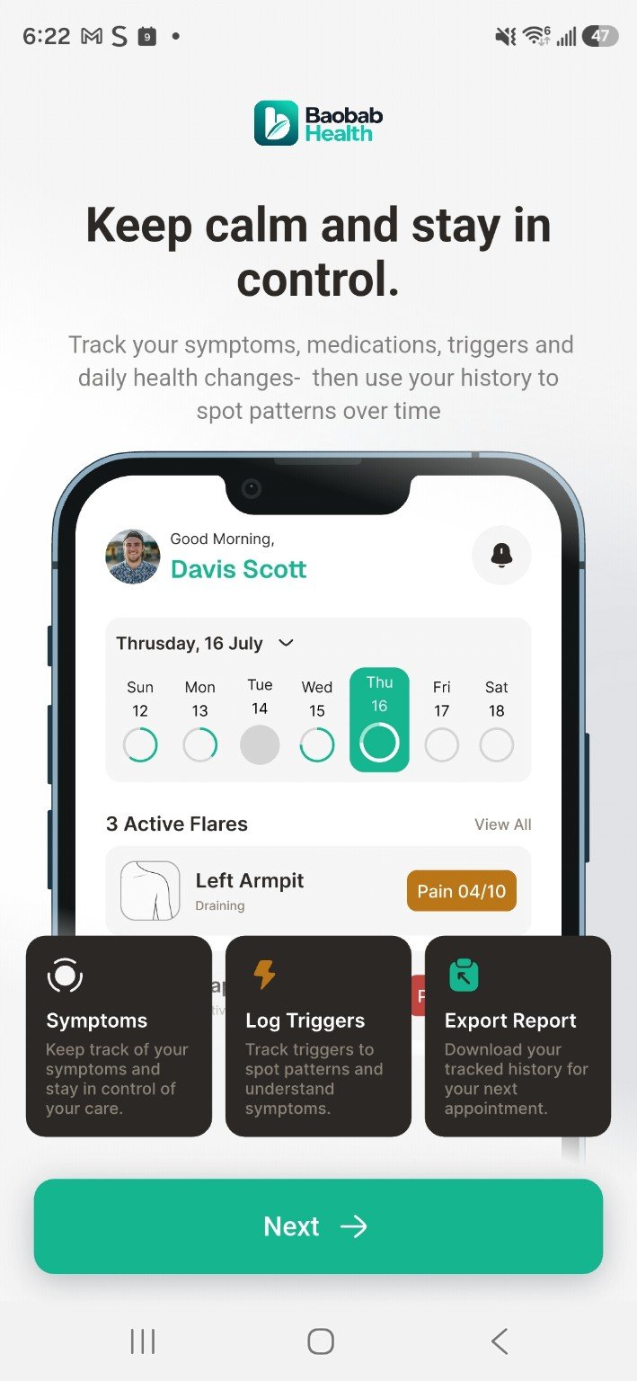 Baobab Health app dashboard